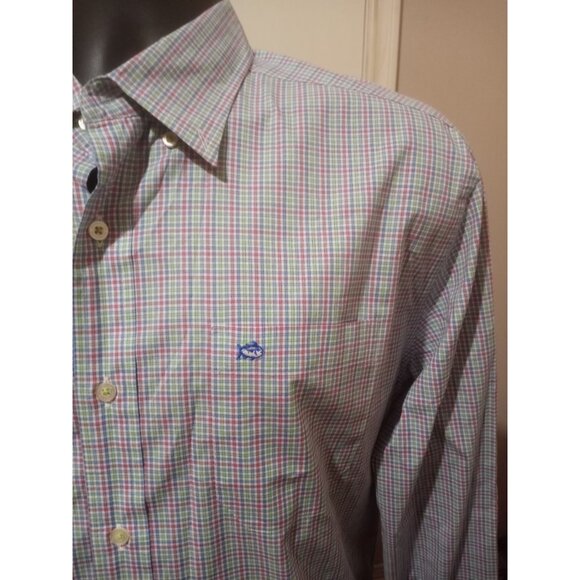 Southern Tide Classic Fit Button Down Shirt Men's Large L Pocket Multicolor - Picture 7 of 11
